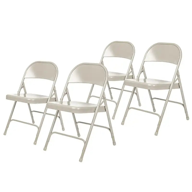 Metal Round-Backed Folding Chair, Pack of 4