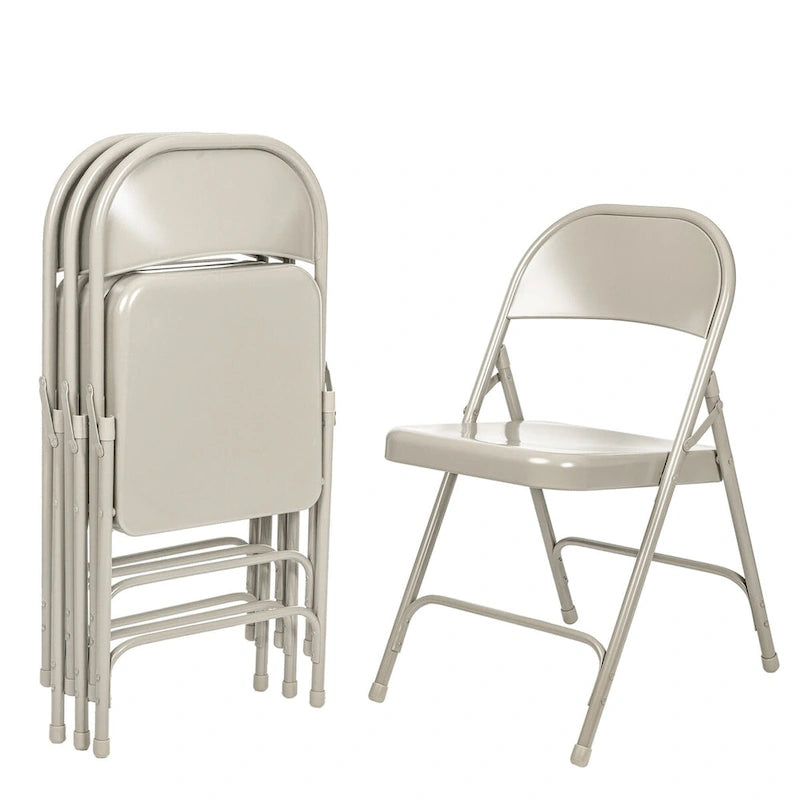 Metal Round-Backed Folding Chair, Pack of 4
