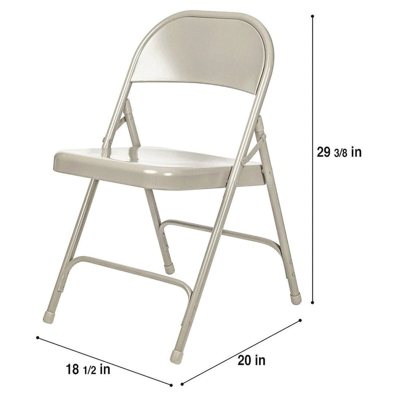 Metal Round-Backed Folding Chair, Pack of 4