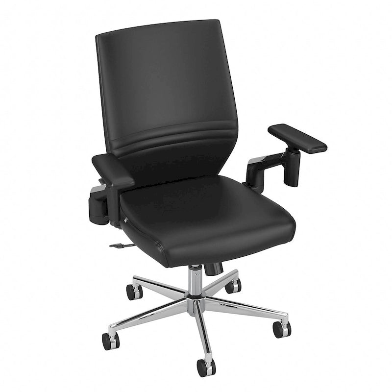 Mid Back Leather Office Chair