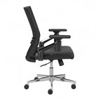 Fauteuil de bureau en cuir à dossier mi-haut