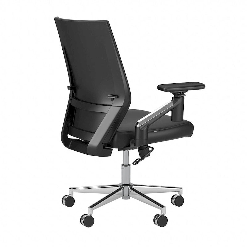 Mid Back Leather Office Chair