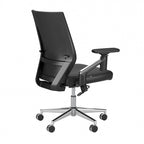 Fauteuil de bureau en cuir à dossier mi-haut