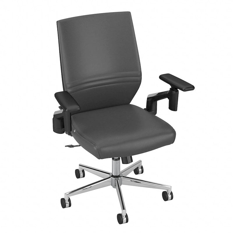 Mid Back Leather Office Chair