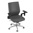 Fauteuil de bureau en cuir à dossier mi-haut