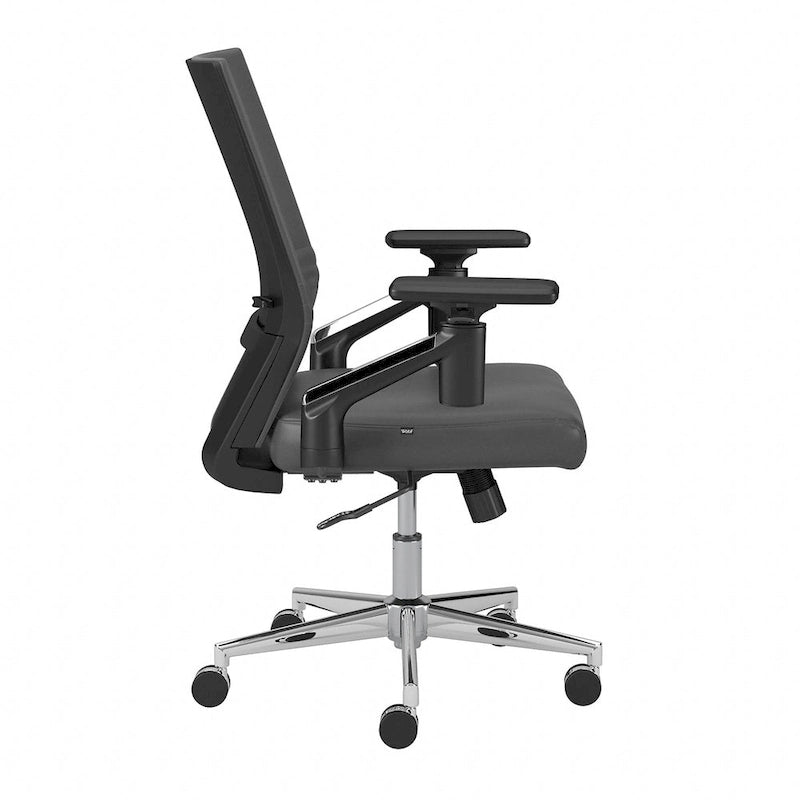 Mid Back Leather Office Chair