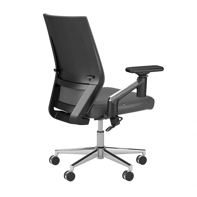 Mid Back Leather Office Chair