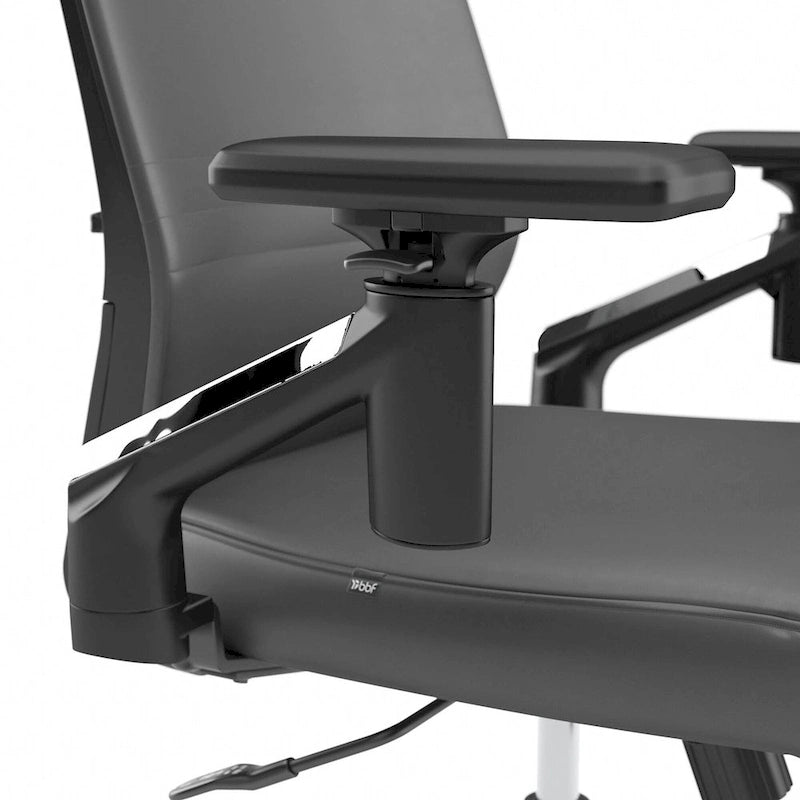 Mid Back Leather Office Chair