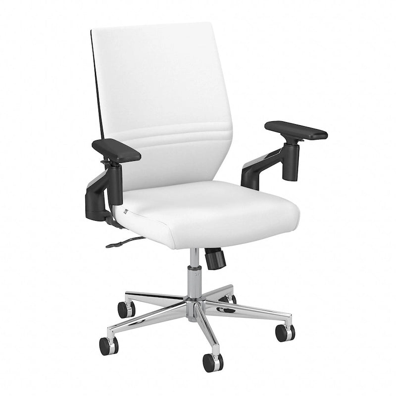Mid Back Leather Office Chair