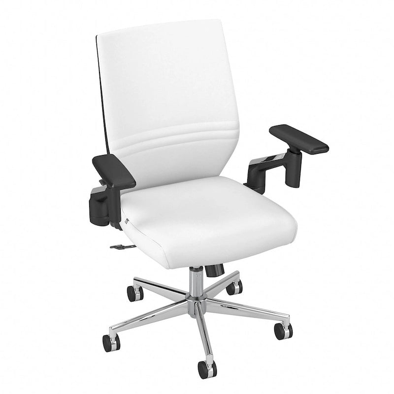 Mid Back Leather Office Chair