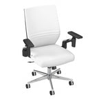 Fauteuil de bureau en cuir à dossier mi-haut