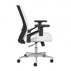 Fauteuil de bureau en cuir à dossier mi-haut