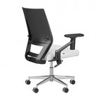 Fauteuil de bureau en cuir à dossier mi-haut