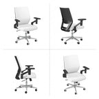 Fauteuil de bureau en cuir à dossier mi-haut