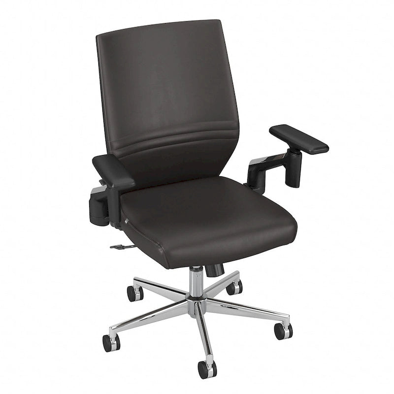 Mid Back Leather Office Chair