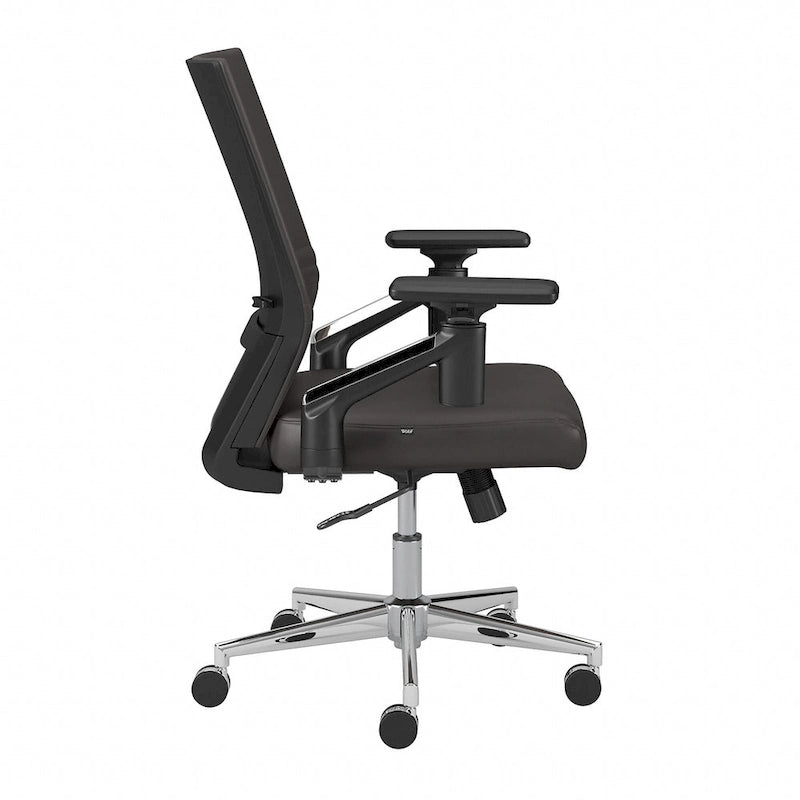 Mid Back Leather Office Chair