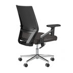 Fauteuil de bureau en cuir à dossier mi-haut
