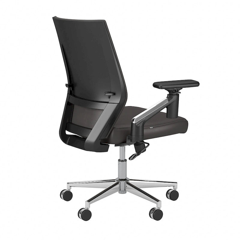 Mid Back Leather Office Chair