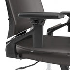 Fauteuil de bureau en cuir à dossier mi-haut